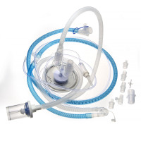 Ventilation Breathing Circuits. Heated Wire Adult with Humidification Chamber and Water traps